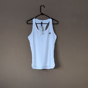 NWT Adidas Aeroready Primeblue Women's Classic White Tank Top